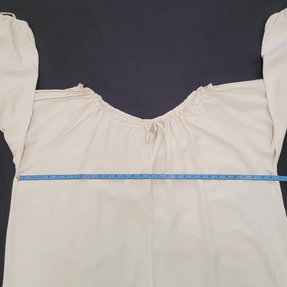 Soft Surroundings Drawstring Neck Long Sleeve Silk Top - Picture 4 of 15